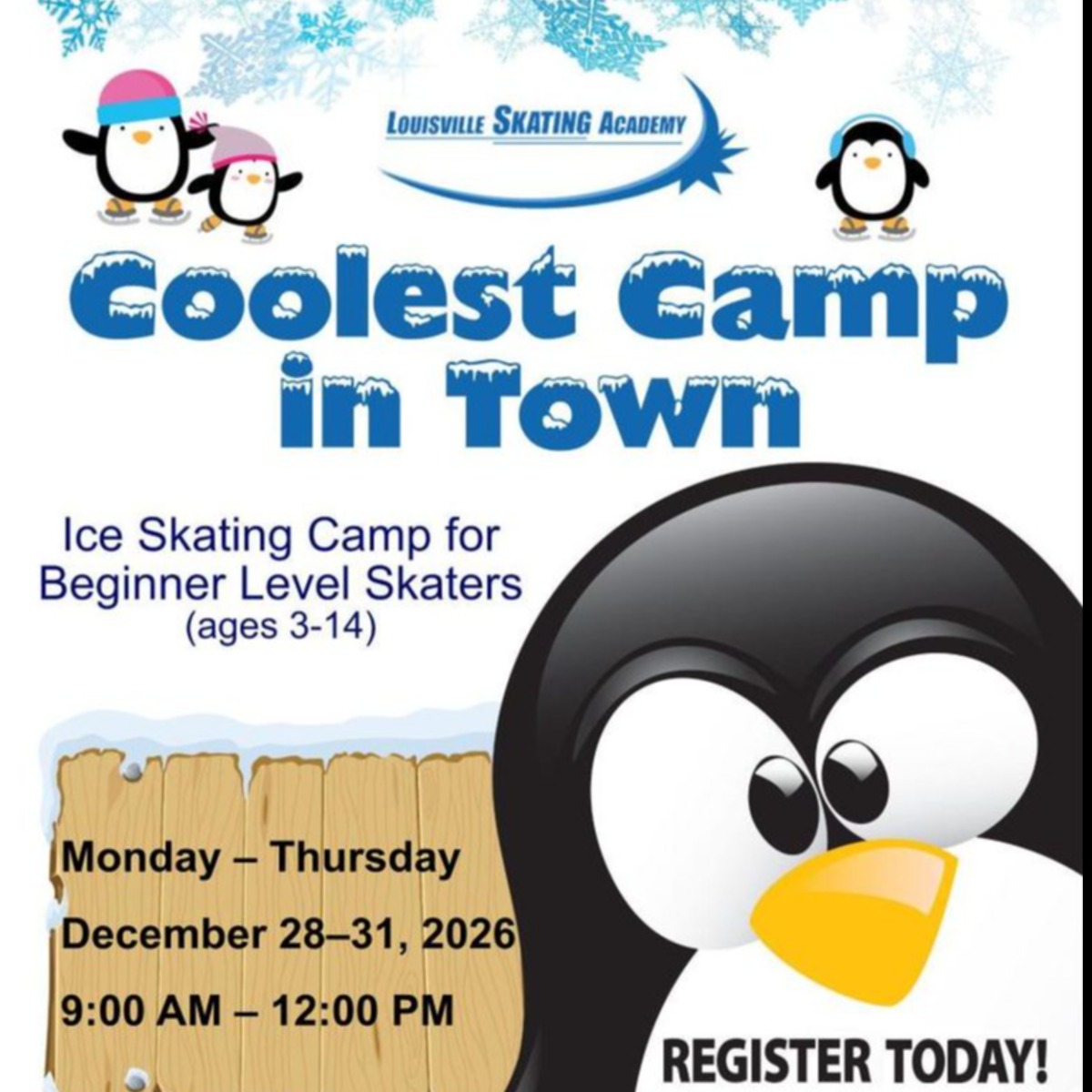 Coolest Camp in Town Winter Ice Skating Camp 2026